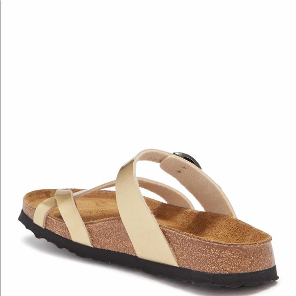 NEW • Birkenstock • Mia Criss Cross Gold Sandals - Picture 2 of 7